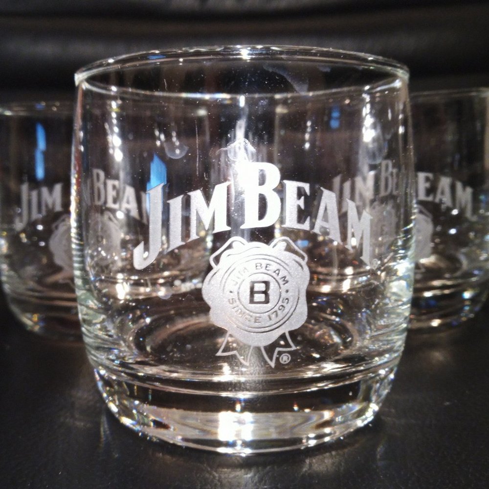 Set of 3 New Jim Beam Whiskey Glasses